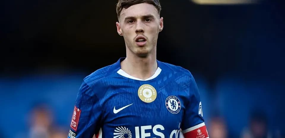 Player wearing Chelsea jersey during match