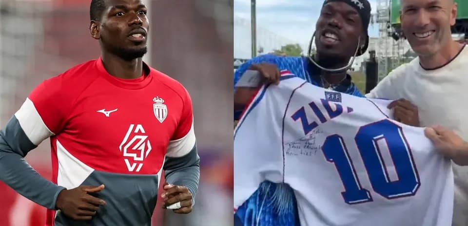 Paul Pogba training in Monaco kit and celebrating