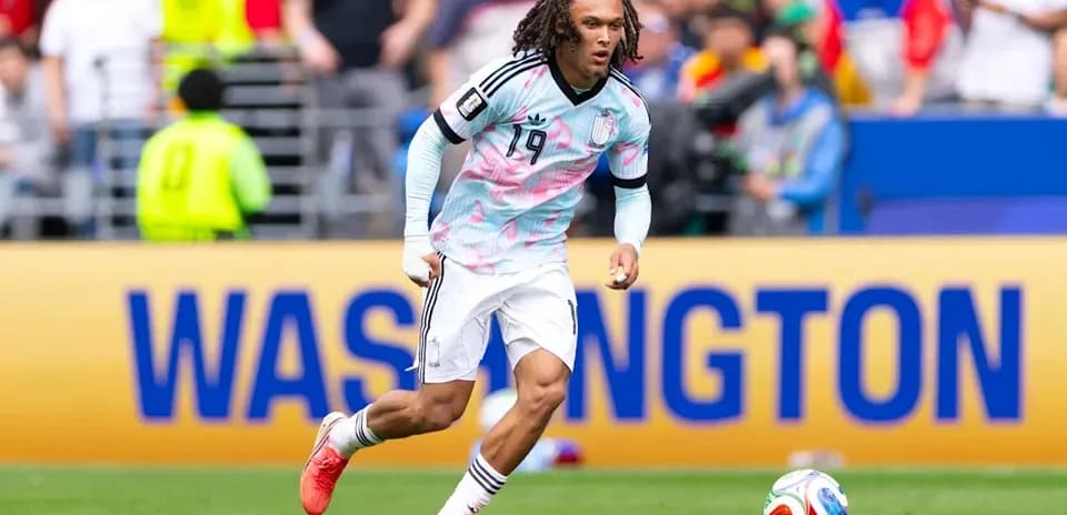 Player in action during match at Washington stadium