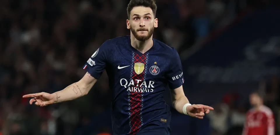 Player celebrating after scoring a goal for PSG