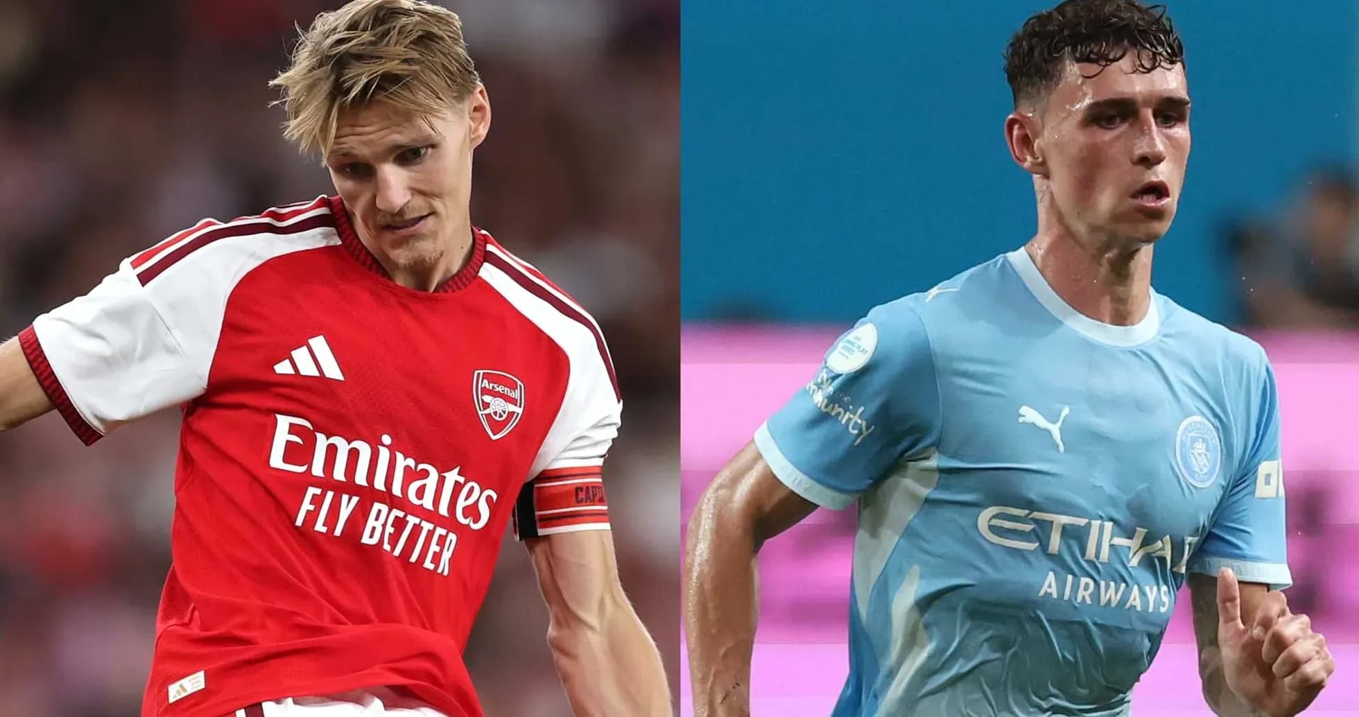 Two football players in action during a match