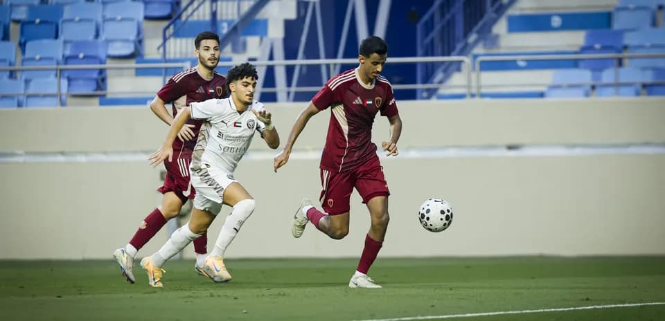 Al Jazira U23 player chasing the ball