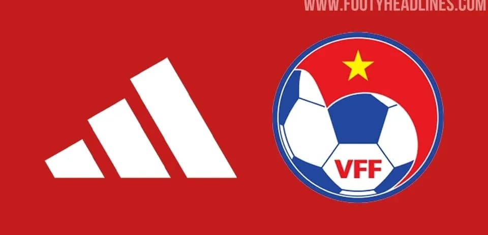 Adidas logo and Vietnam Football Federation emblem