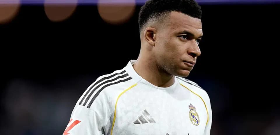 Player wearing Real Madrid jersey during match