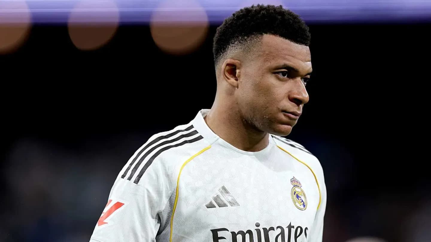 Player wearing Real Madrid jersey during match