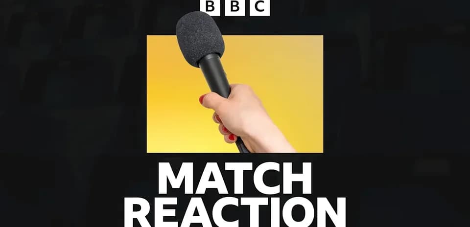 Microphone held for post-match reaction segment