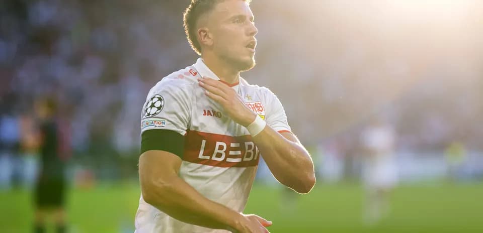 Player celebrating after scoring a goal during match