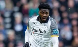 Player in action during a football match