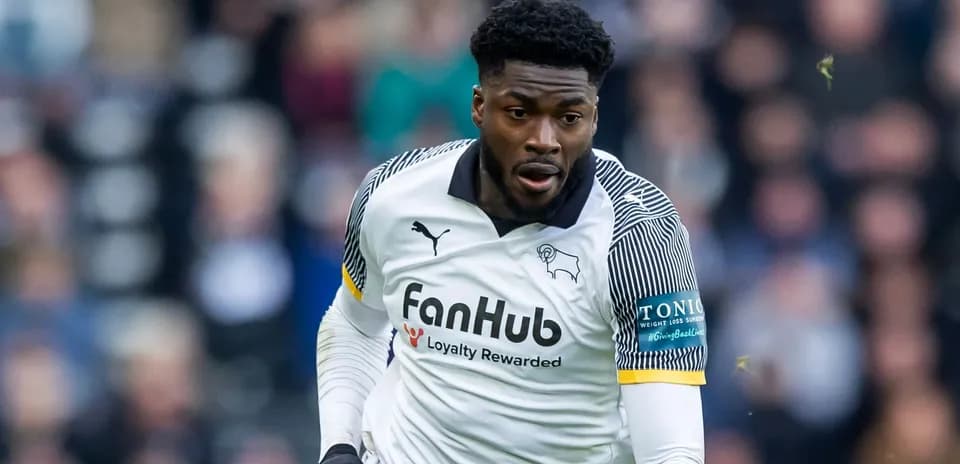 Player in action during a football match