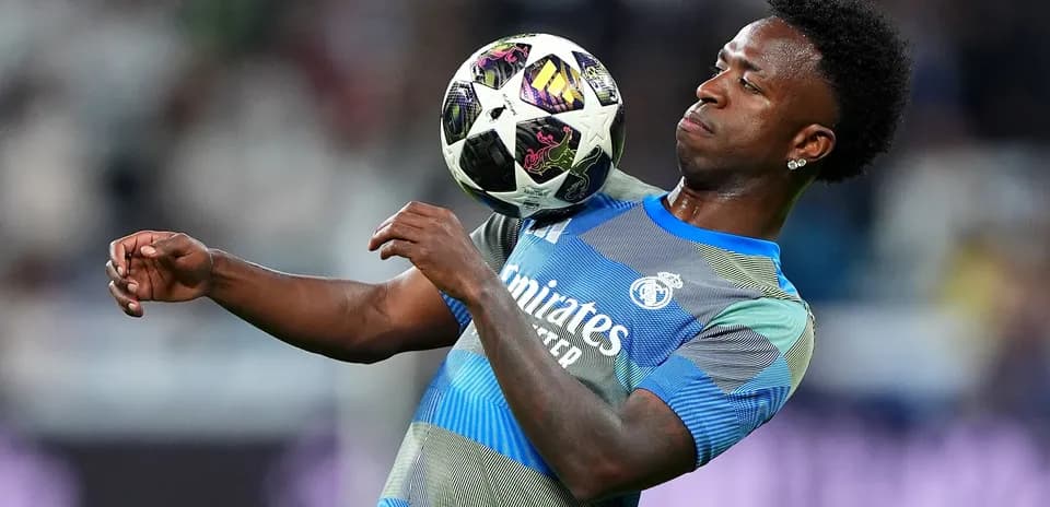 Player controlling the ball during training session