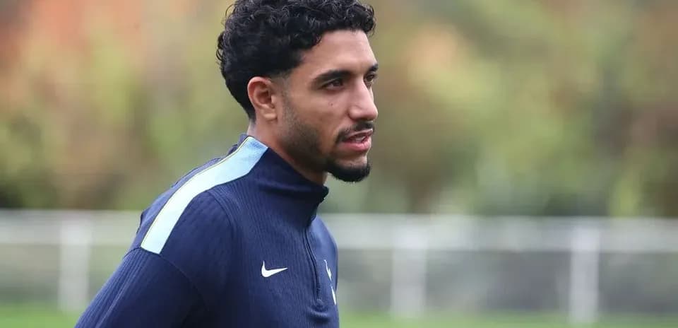 Player in training gear on practice field