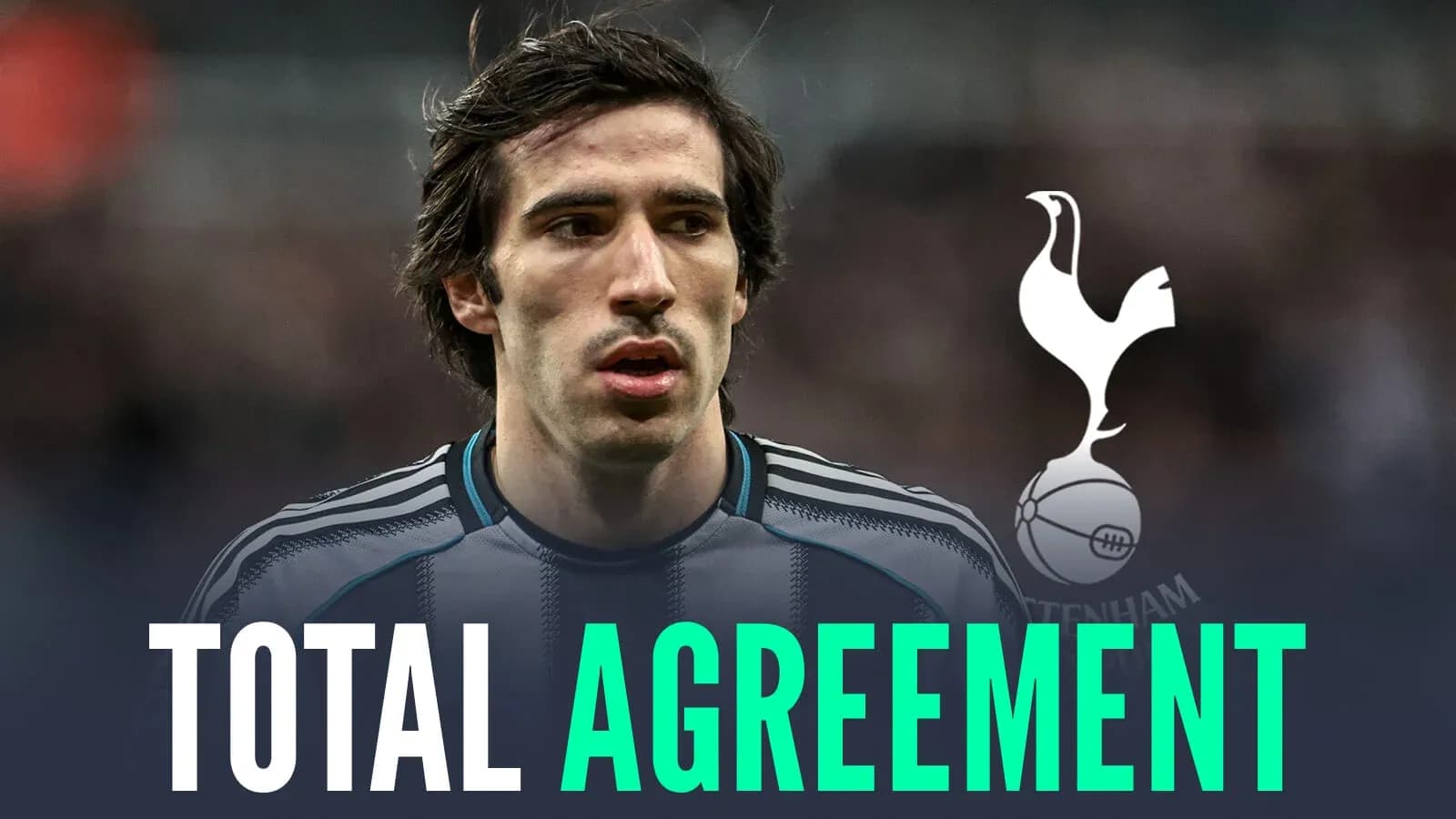 Player with Tottenham logo and text 'Total Agreement'