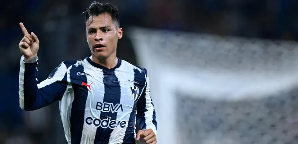 Monterrey player celebrating a goal during match