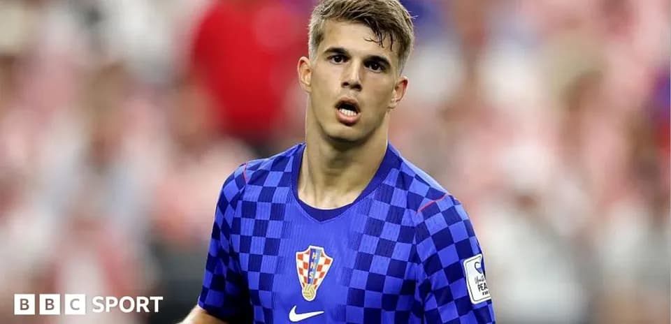 Croatian player during a football match