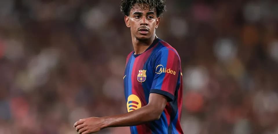 Player wearing Barcelona jersey during match