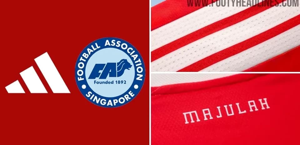 Adidas logo and Singapore Football Association details