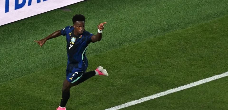 Player celebrating after scoring a goal
