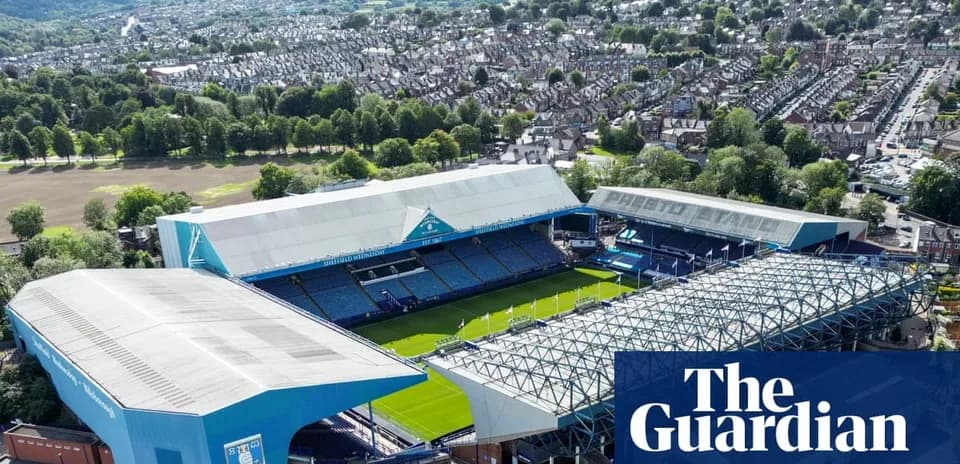 Aerial view of Hillsborough Stadium in Sheffield