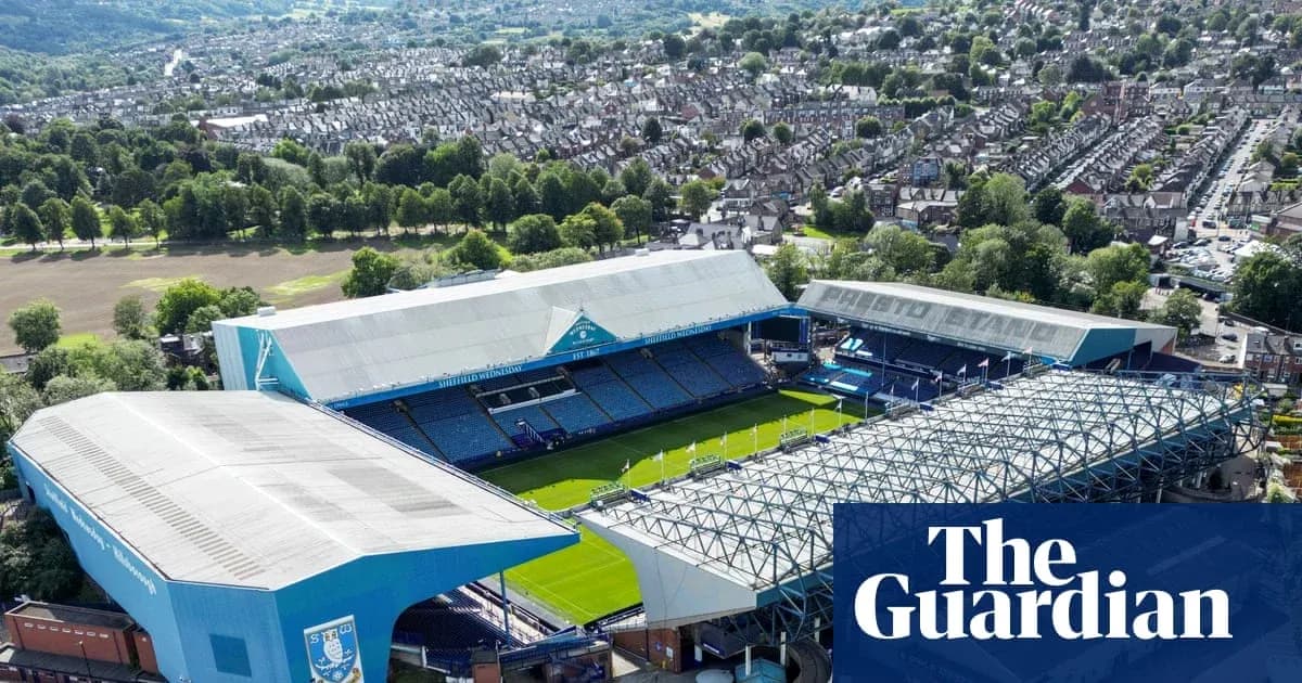 Aerial view of Hillsborough Stadium in Sheffield