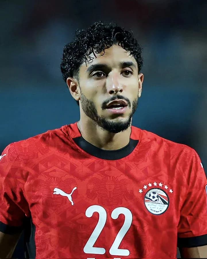 Player wearing Egypt jersey during a match