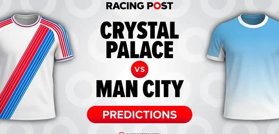 Crystal Palace and Man City jersey graphics with predictions