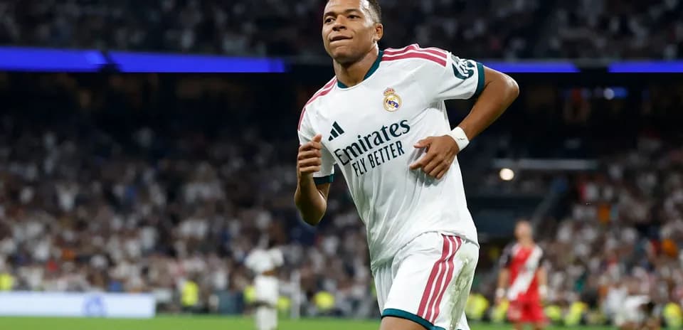Player celebrating during a match for Real Madrid