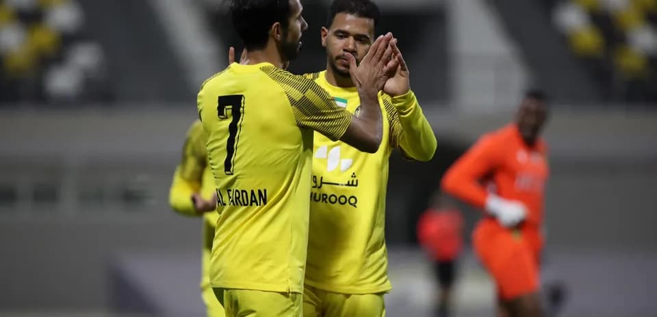 Players celebrating a goal during U23 match