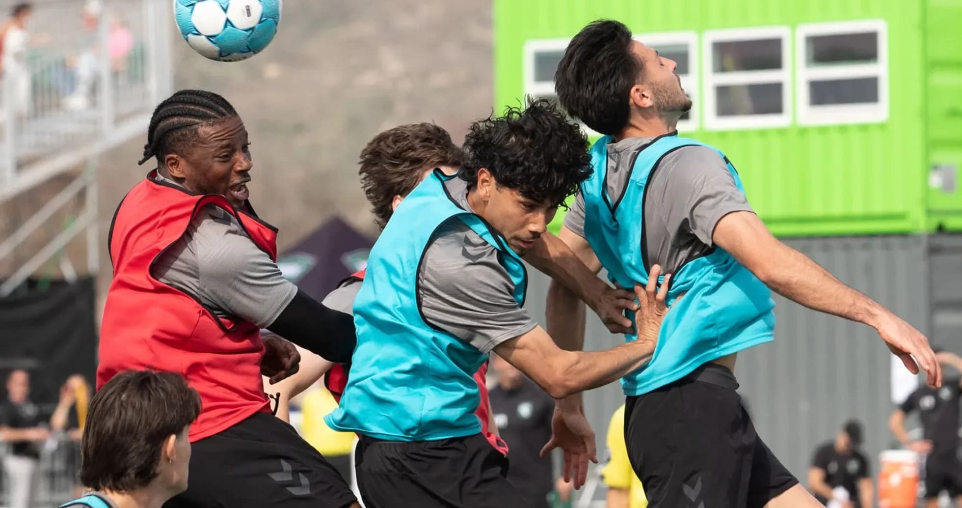 Players training for Spokane Velocity match
