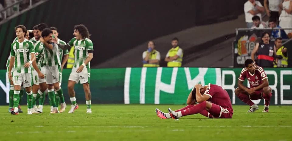 Players reacting after a goal during a match