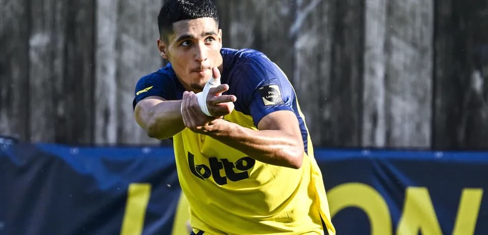 Player practicing with ball during training session