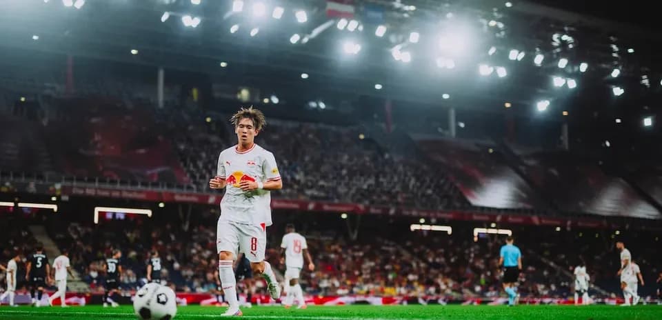 Red Bull Salzburg player on the field during match