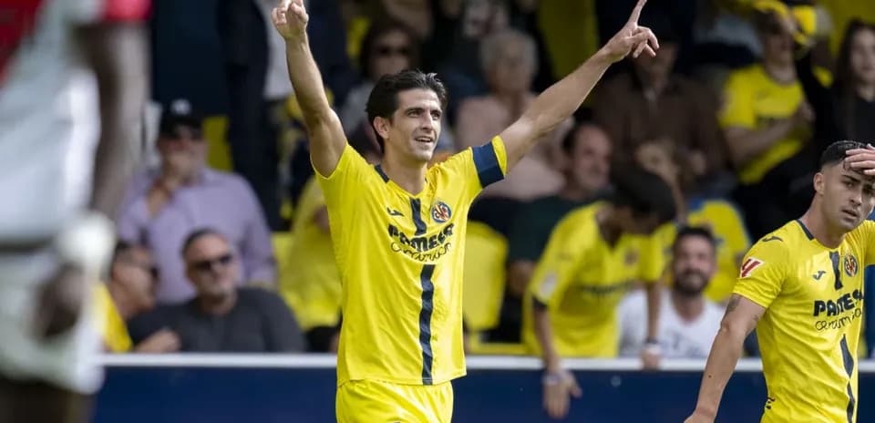 Villarreal player celebrating a goal in La Liga
