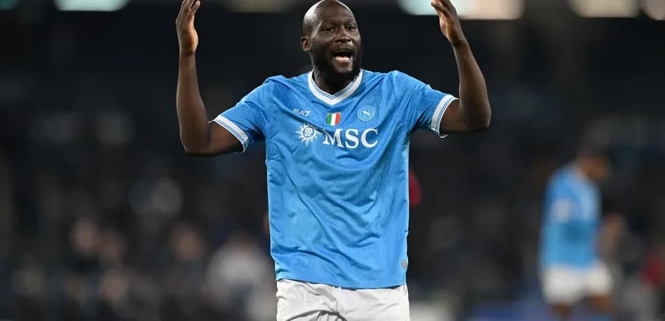 Player celebrating during a match for Napoli