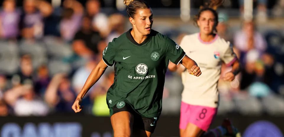 Player running during NWSL match