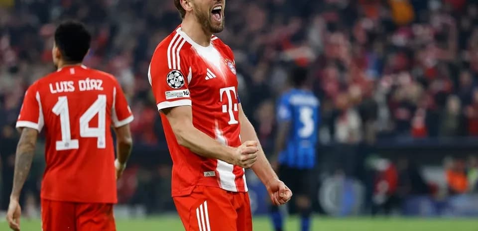 Bayern Munich player celebrating during Champions League match