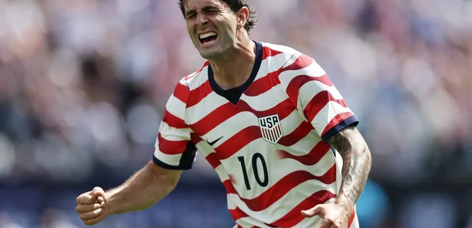 USA player celebrating during World Cup match