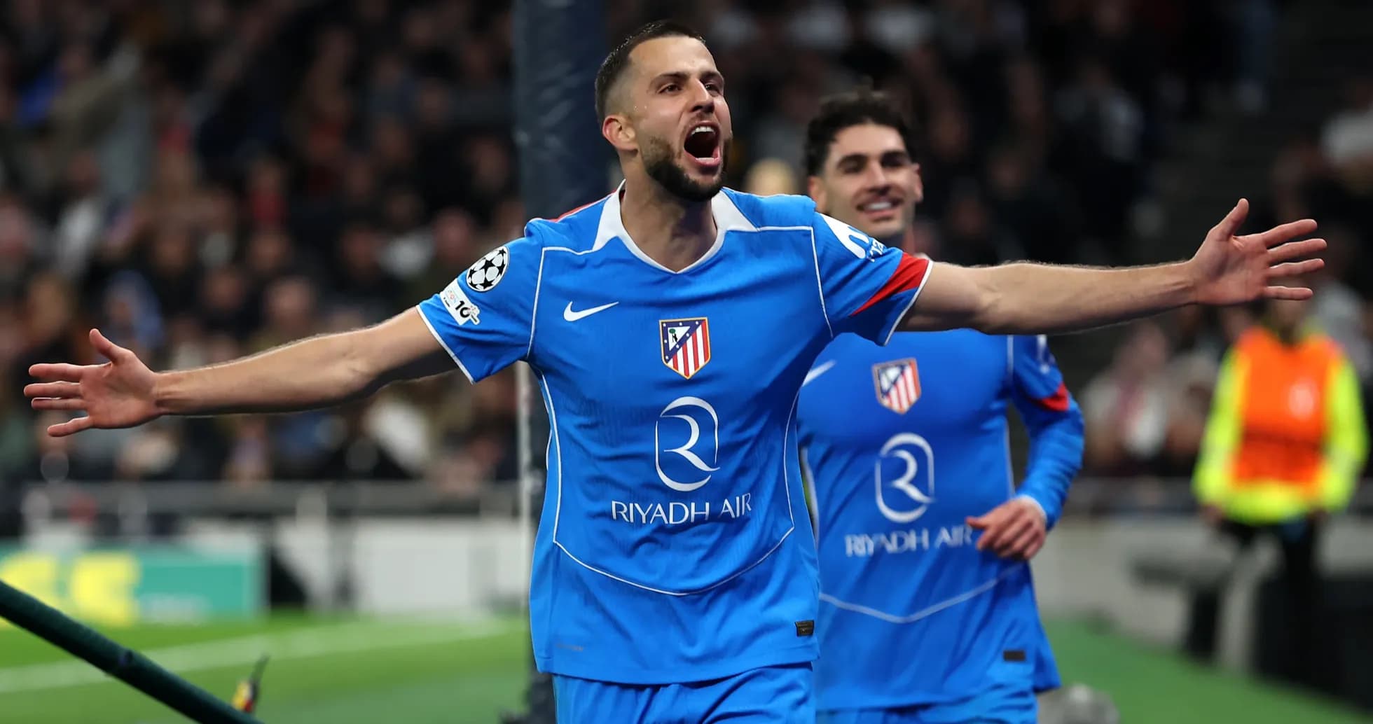 Atletico Madrid player celebrating a goal