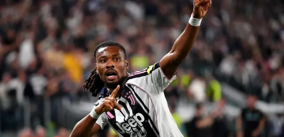 Player celebrating after scoring a goal for Juventus