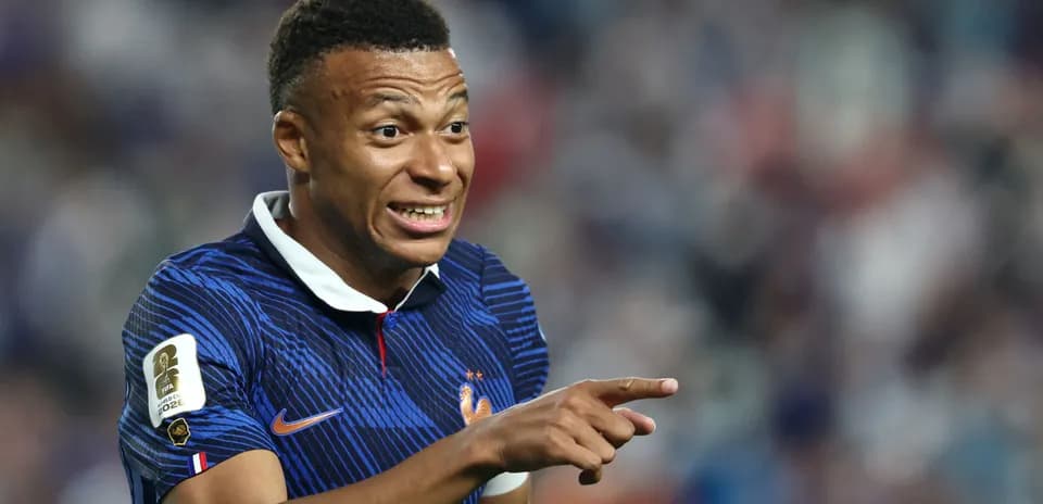 Player gesturing during a football match