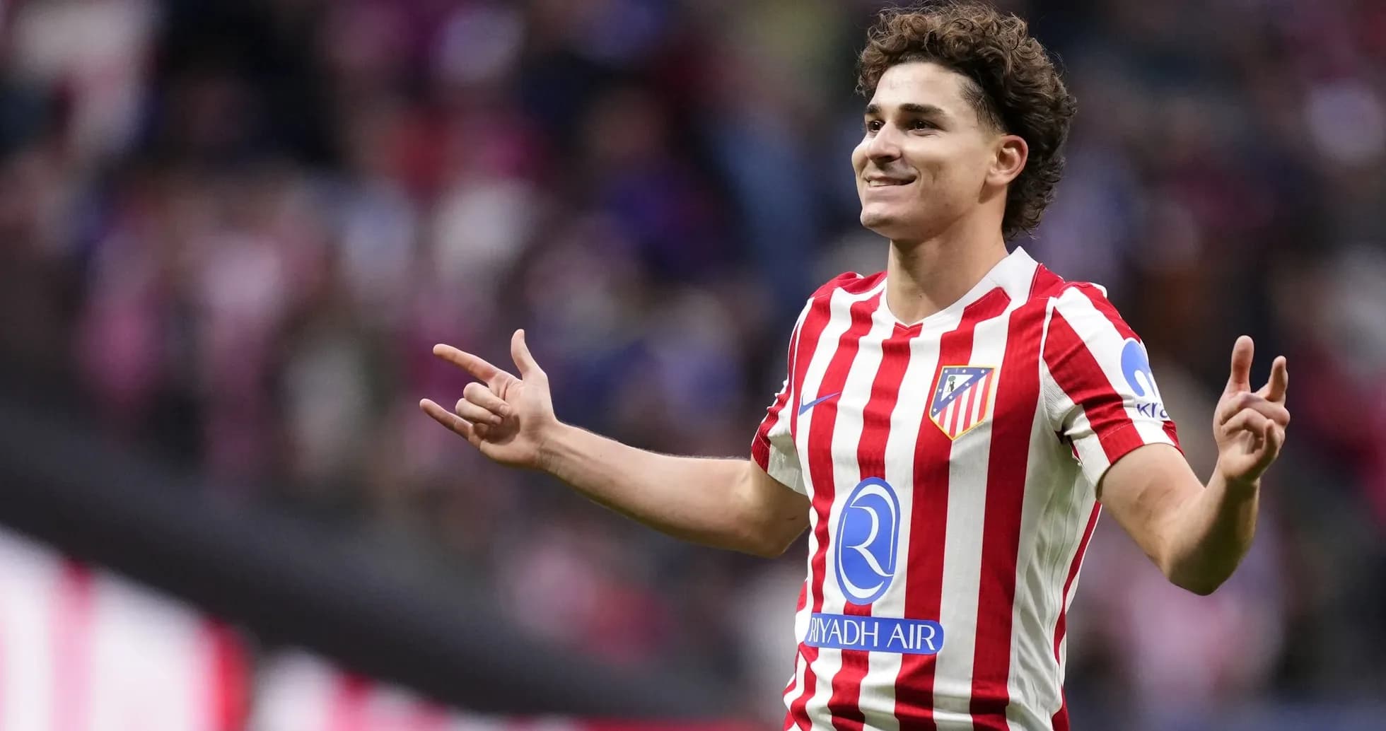 Atletico Madrid player celebrating during a match