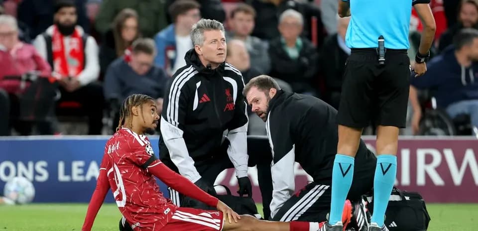 Player receiving medical attention on the pitch