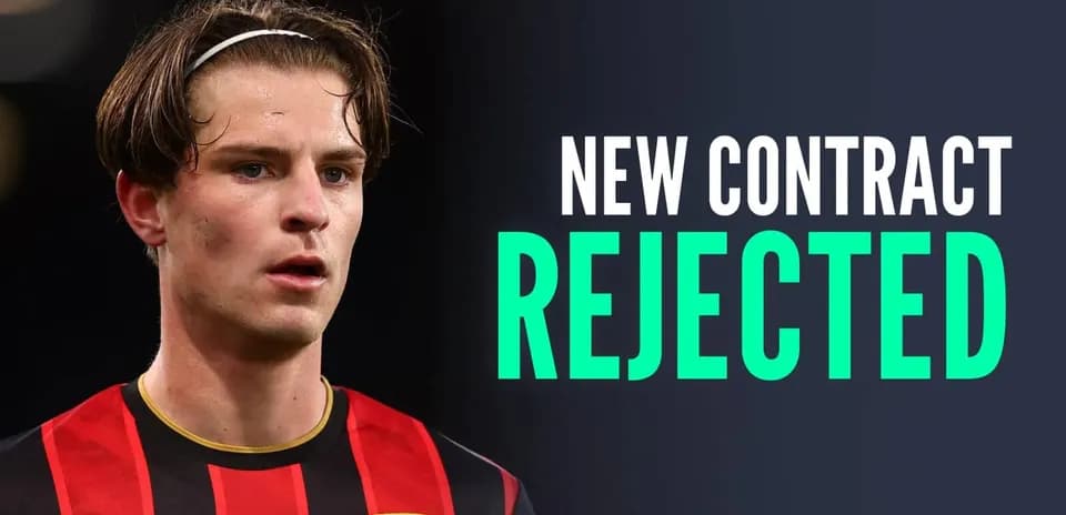 AFC Bournemouth player with rejected contract notice
