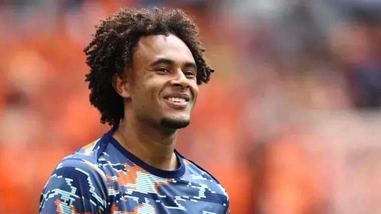 Player smiling during warm-up before match