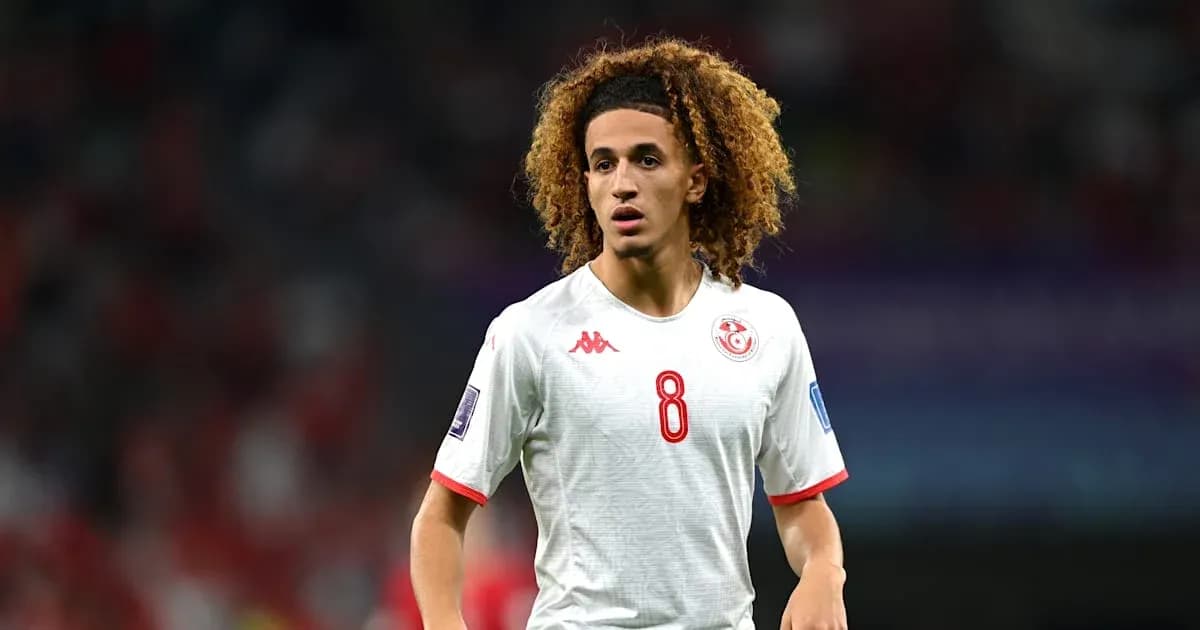 Player wearing Tunisia kit during a match