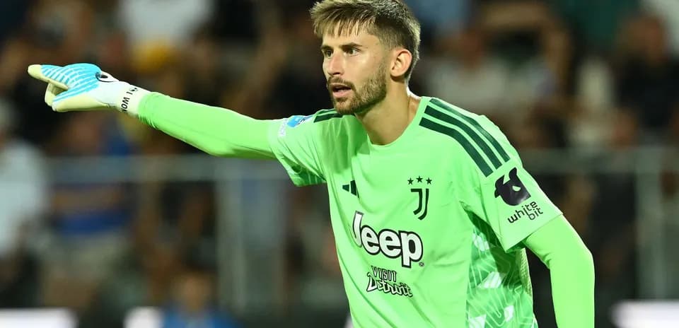 Goalkeeper directing play during a match for Juventus
