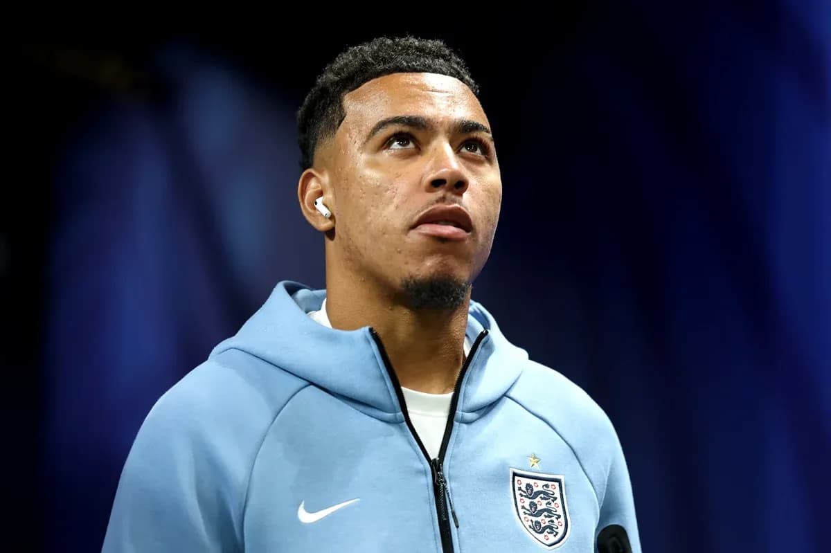 Player wearing England training kit before match