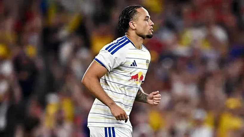 Player running during match for New York Red Bulls