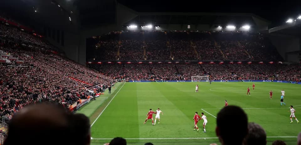 Liverpool players in action during Champions League match