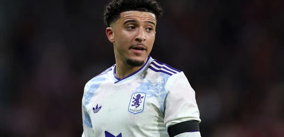Player wearing Aston Villa kit during match