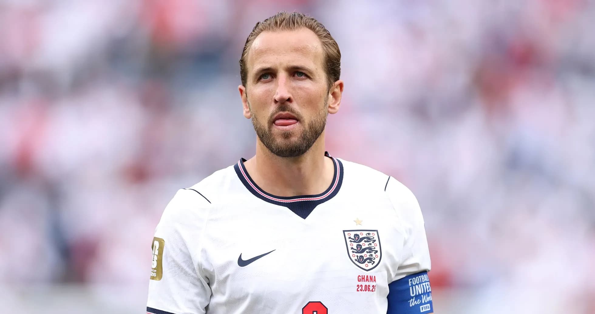 Player wearing England jersey during match